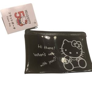 Hello Kitty 50th Anniversary Black Zipper Pouch